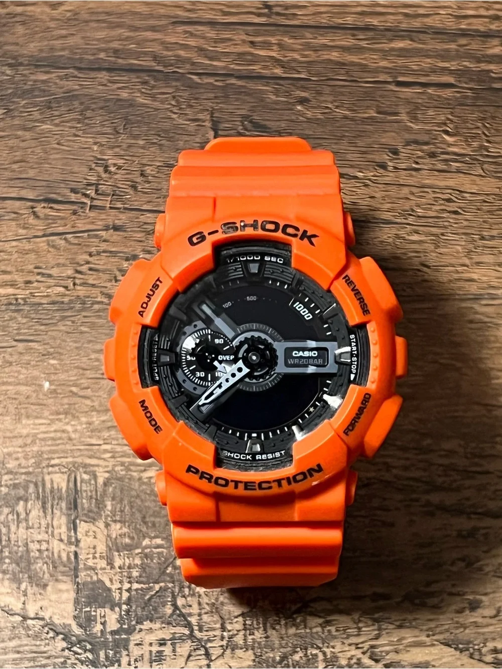Casio G-Shock Orange Resin Professional Sport Watch with Black Dial